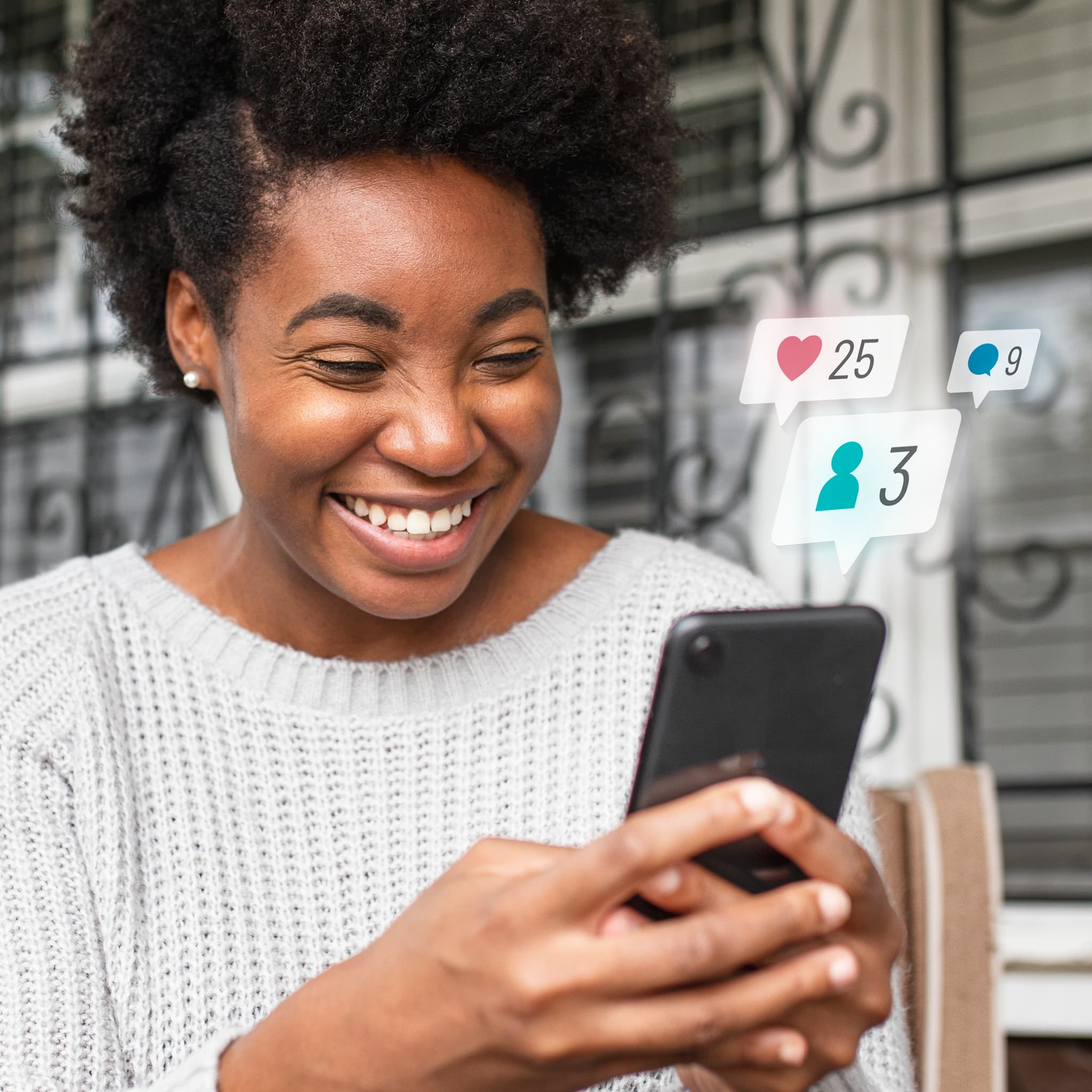 Creator earning from her Adscod bio link
