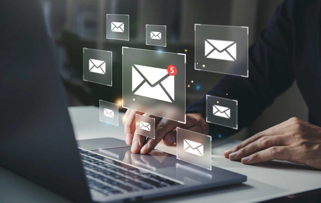 Email Marketing on a computer